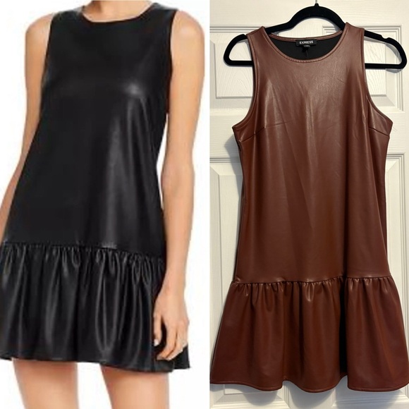 Express Dresses & Skirts - EXPRESS Faux Stretch Leather Dress, XS